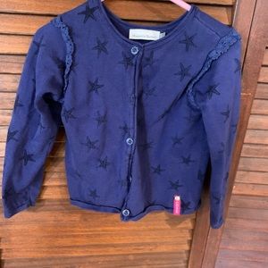 Navy Starfish Cardigan “Pinch me, I dream” Sweater